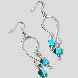 Handmade Howlite Dangle Earrings